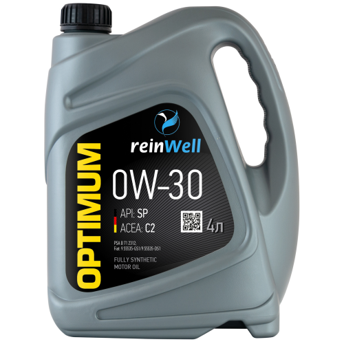 4952 ReinWell Моторное масло 0W-30 API SP, ACEA C2 (4л) - 4 л