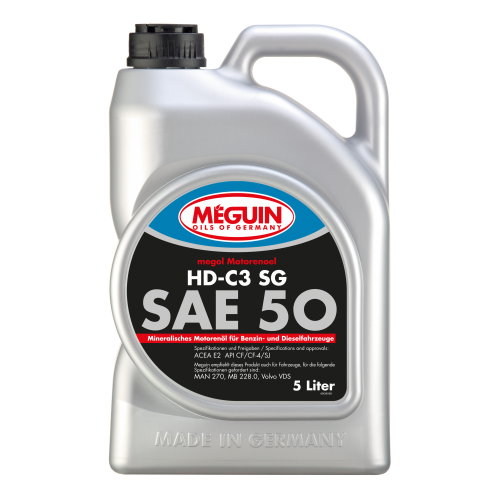 Минеральное моторное масло Megol Motorenoel HD-C3 SG 50 - 5 л